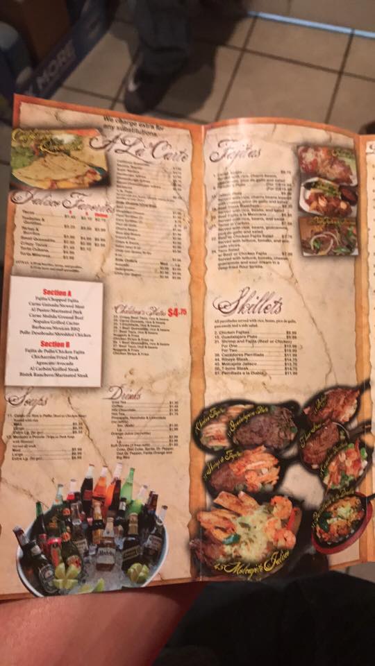 The Ranchito Grill 5 Menu